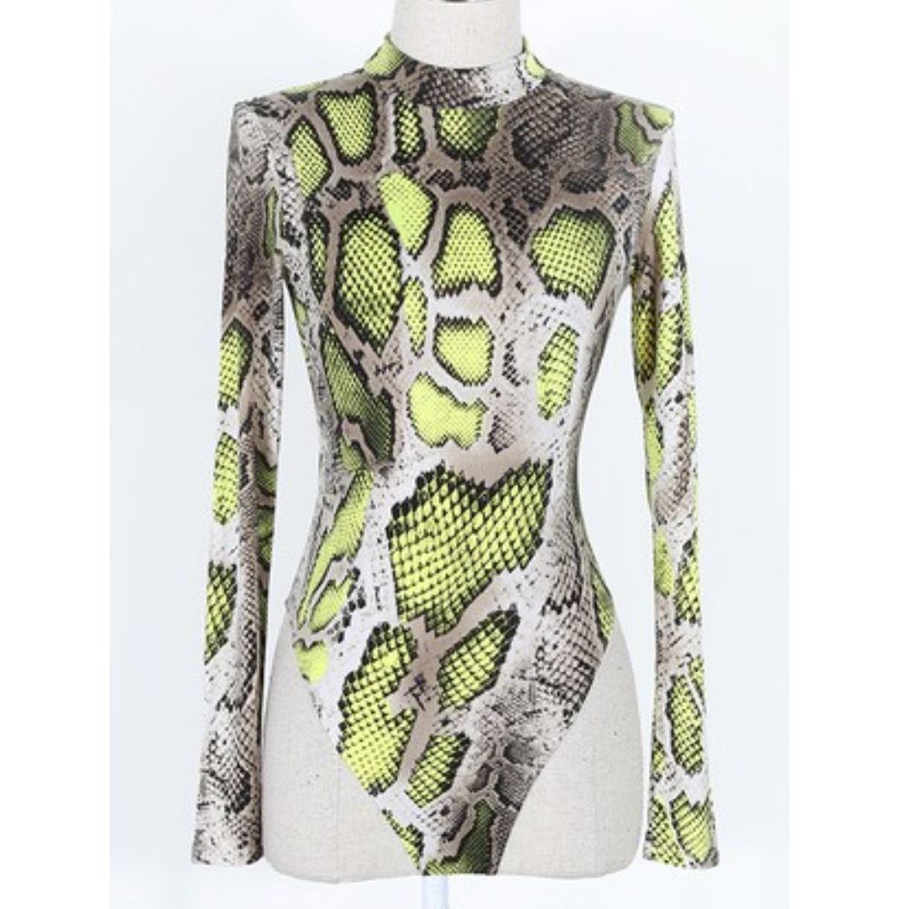 Snakeprint Bodysuit